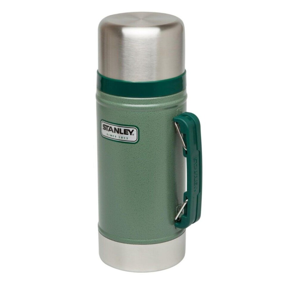 Stanley Thermos Flask. Green. AS IS. Green Silver Stanley Thermos Flask